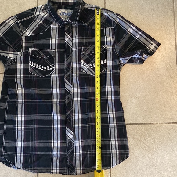 Chalc Mens Short Sleeve Shirt Size Large - Picture 6 of 8